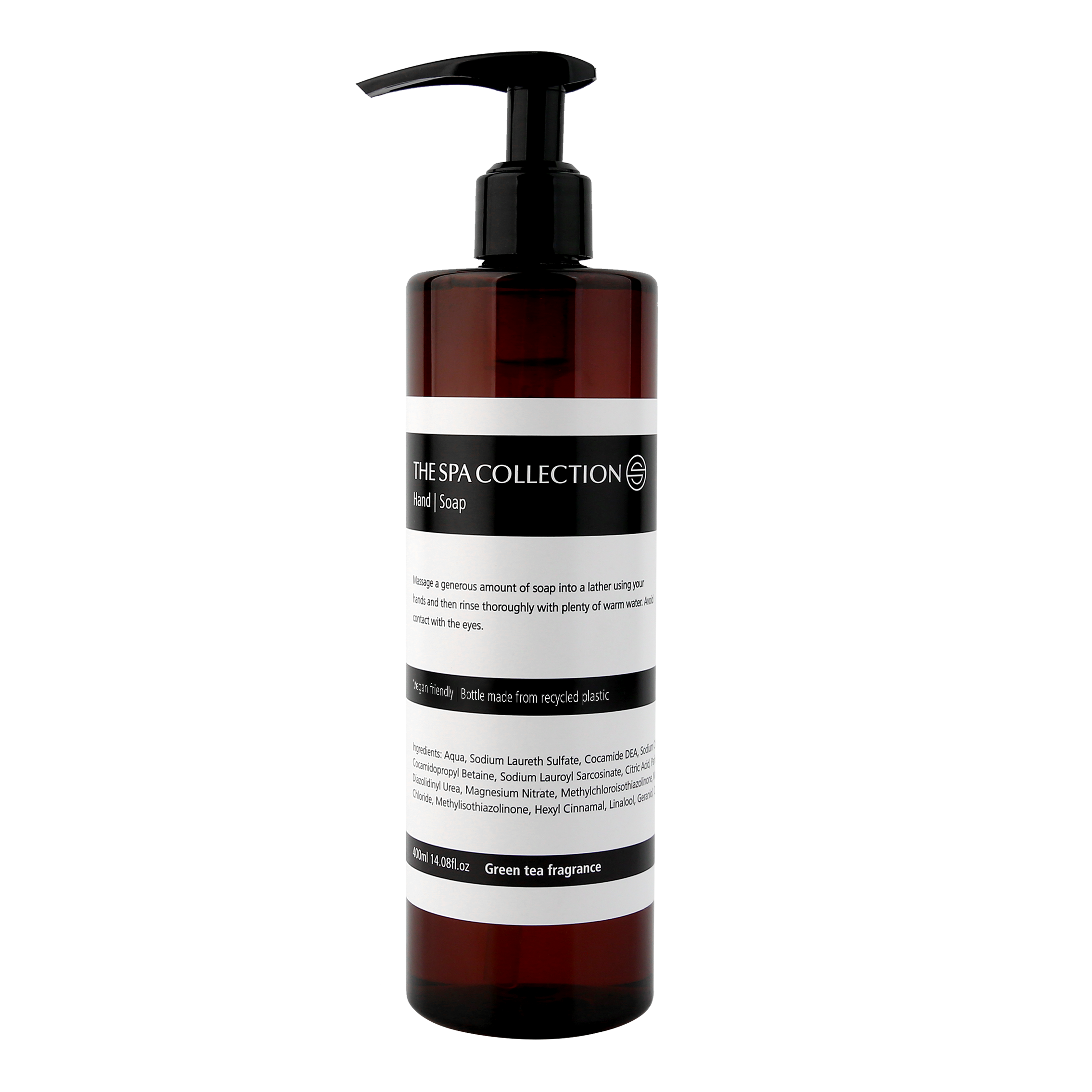 Hand soap - Green Tea, 400ml recycled bottle - The Spa Collection